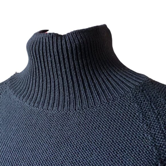 VALENTINO RED - Black Turtleneck Sweater short sleeves - Large - Picture 4 of 10